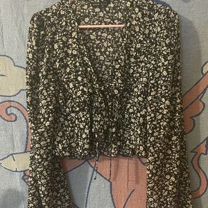 Shein long sleeve front - tie blouse